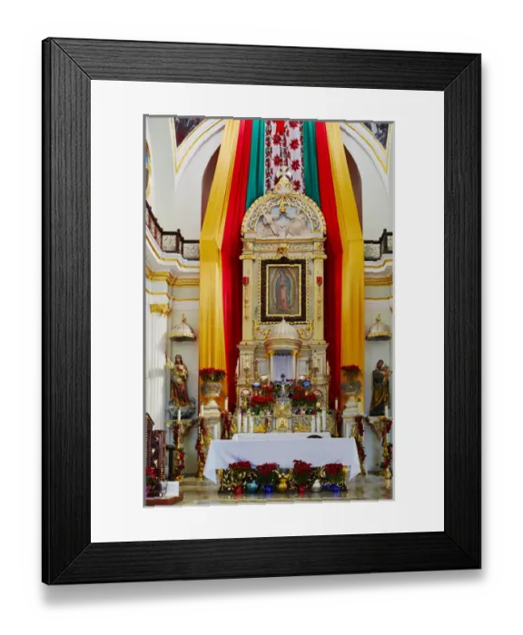 Framed Print : Mexico, Jalisco, Puerto Vallarta. Altar of Our Lady of Guadalupe church. Credit as Framed Print : Mexico, Jalisco, Puerto Vallarta. Altar of Our Lady of Guadalupe church. Credit as