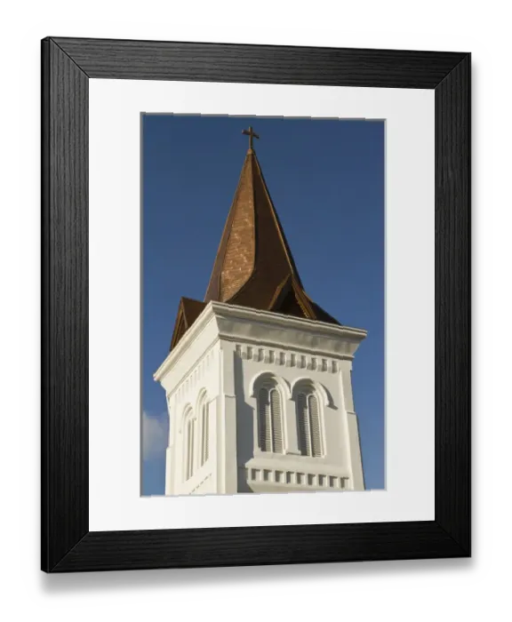 Framed Print : Steeple of historic First United Methodist church in Huntsville, Alabama Framed Print : Steeple of historic First United Methodist church in Huntsville, Alabama