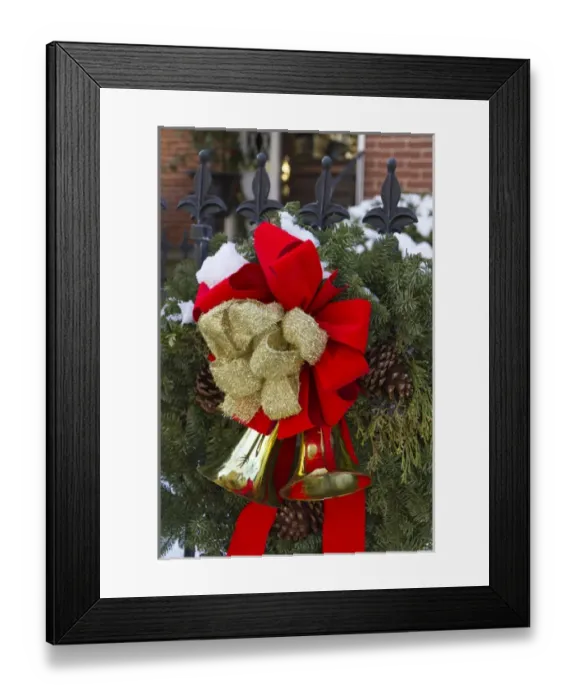 Framed Print : Christmas wreaths and a rare holiday snow, Huntsville, Alabama Framed Print : Christmas wreaths and a rare holiday snow, Huntsville, Alabama
