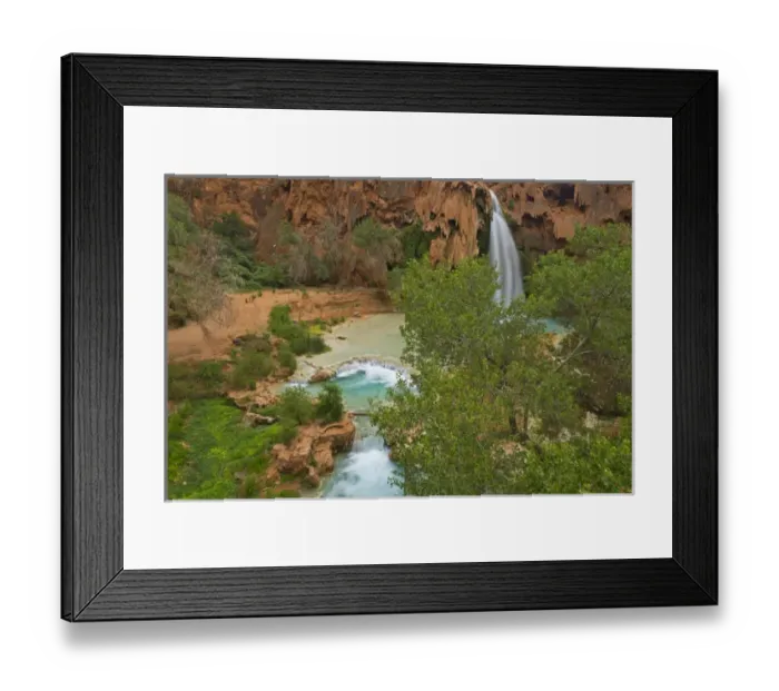 Framed Print : Havasu Falls on the Havasupai Reservation in Arizona, USA Framed Print : Havasu Falls on the Havasupai Reservation in Arizona, USA