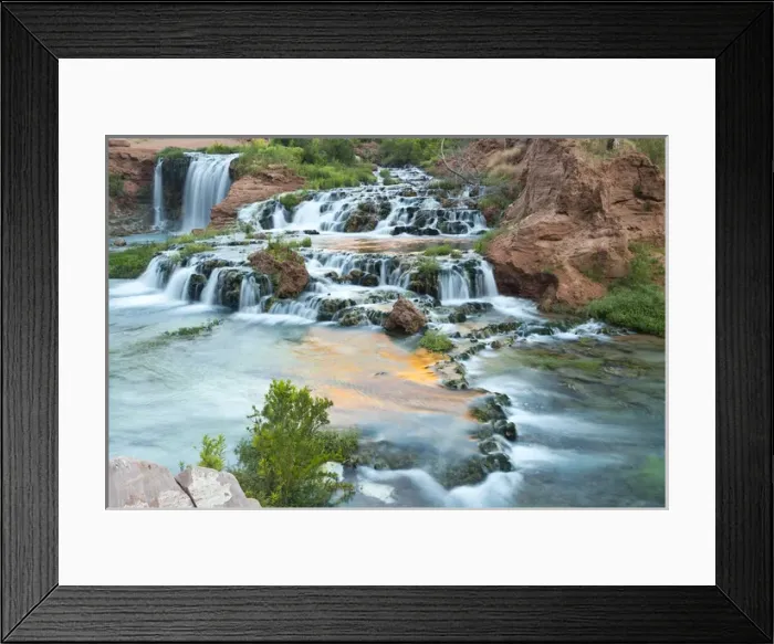 Framed Print : Navajo Falls on the Havasupai Reservation in Arizona, USA Framed Print : Navajo Falls on the Havasupai Reservation in Arizona, USA