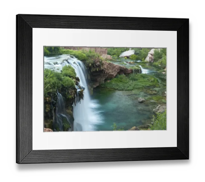 Framed Print : Navajo Falls on the Havasupai Reservation in Arizona, USA Framed Print : Navajo Falls on the Havasupai Reservation in Arizona, USA