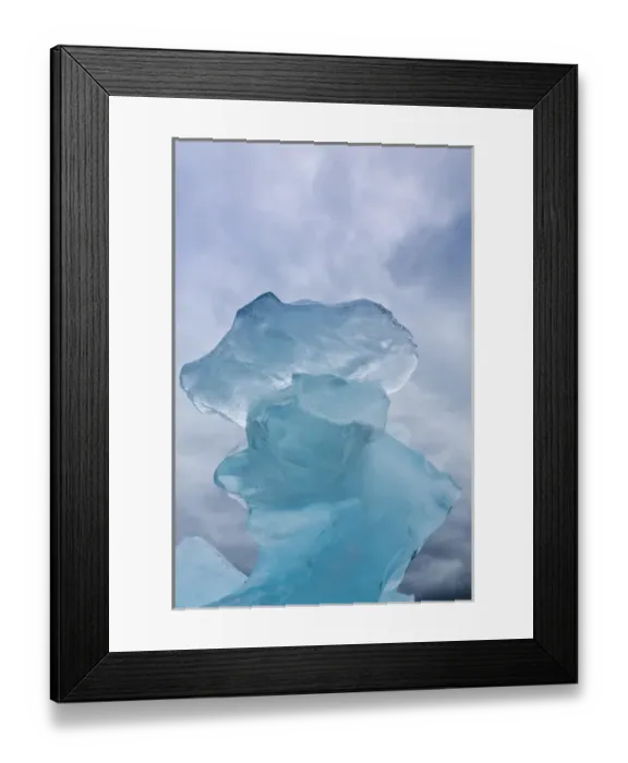 Framed Print : USA, Alaska, Glacier Bay National Park. Towering ice formation and storm clouds. Credit as