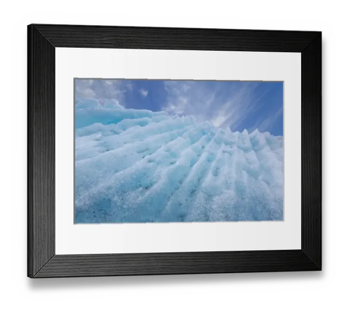 Framed Print : USA, Alaska, Glacier Bay National Park. Grooved ice formation on McBride Glacier