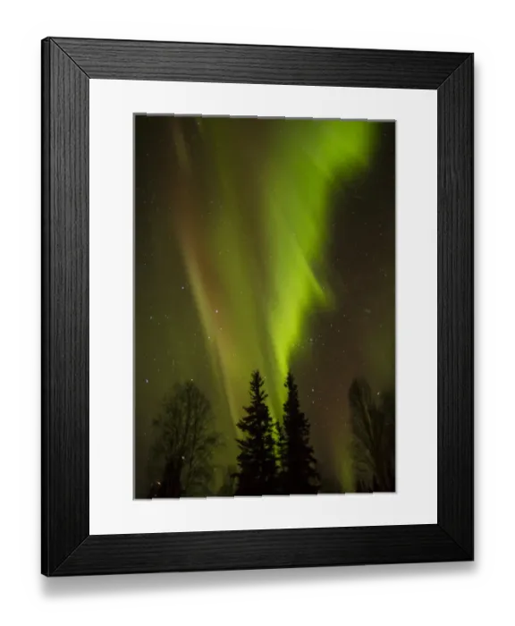 Framed Print : USA, Alaska, Chena Hot Springs. View of aurora borealis and stars Framed Print : USA, Alaska, Chena Hot Springs. View of aurora borealis and stars