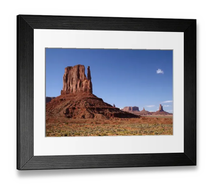 Framed Print : United States, Utah / Arizona Border, Navajo Nation, Monument Valley, West Mitten Framed Print : United States, Utah / Arizona Border, Navajo Nation, Monument Valley, West Mitten