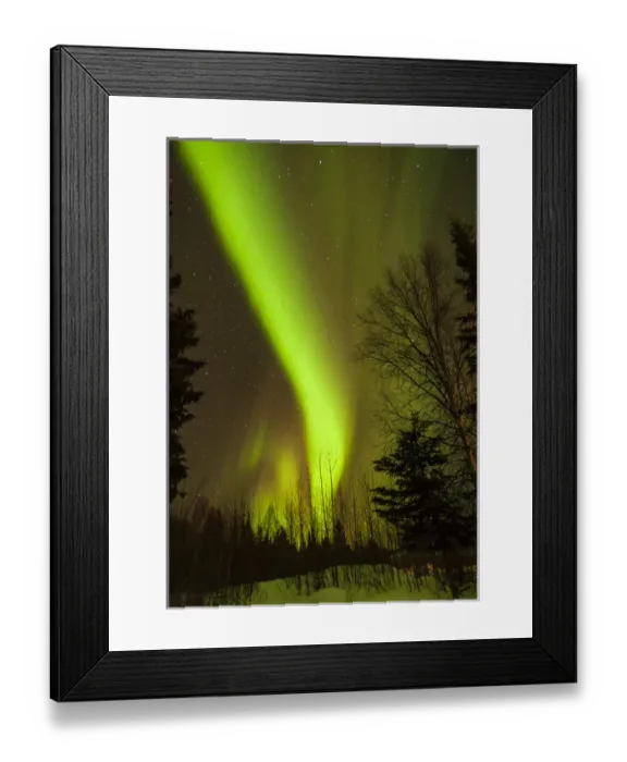 Framed Print : USA, Alaska, Chena Hot Springs. View of aurora borealis and stars Framed Print : USA, Alaska, Chena Hot Springs. View of aurora borealis and stars