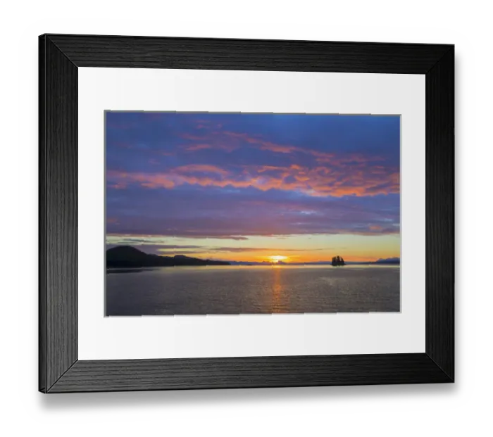 Framed Print : USA, Alaska. Sunset on Flynn Cove. Credit as: Don Paulson / Jaynes Gallery / DanitaDelimont Framed Print : USA, Alaska. Sunset on Flynn Cove. Credit as: Don Paulson / Jaynes Gallery / DanitaDelimont