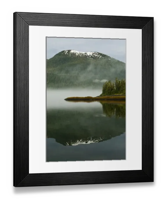 Framed Print : USA, Alaska. Morning fog on lake. Credit as: Nancy Rotenberg  /  Jaynes Gallery  /  DanitaDelimont
