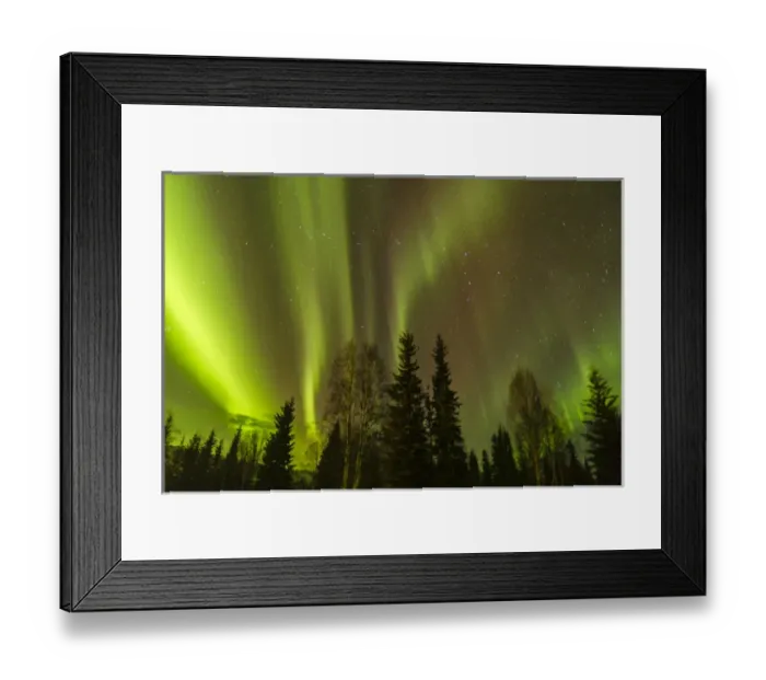 Framed Print : USA, Alaska, Fairbanks. Northern lights patterns and colors Framed Print : USA, Alaska, Fairbanks. Northern lights patterns and colors