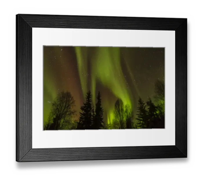 Framed Print : USA, Alaska, Fairbanks. Northern lights patterns and colors Framed Print : USA, Alaska, Fairbanks. Northern lights patterns and colors