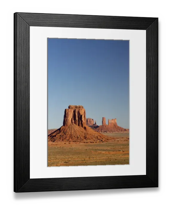 Framed Print : AZ, Monument Valley, East Mitten Butte and Castle Butte; view from Artists Point Framed Print : AZ, Monument Valley, East Mitten Butte and Castle Butte; view from Artists Point