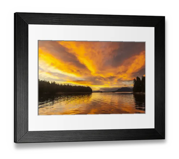 Framed Print : USA, Alaska, Tongass National Forest. Sunset landscape Framed Print : USA, Alaska, Tongass National Forest. Sunset landscape