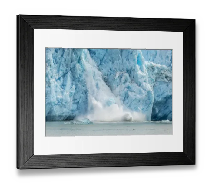Framed Print : USA, Alaska, Endicott Arm. Close-up of Dawes Glacier calving Framed Print : USA, Alaska, Endicott Arm. Close-up of Dawes Glacier calving