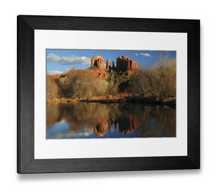 Framed Print : Cathedral Rock Reflections at Sunset, Red Rock Crossing, Sedona, Arizona Framed Print : Cathedral Rock Reflections at Sunset, Red Rock Crossing, Sedona, Arizona