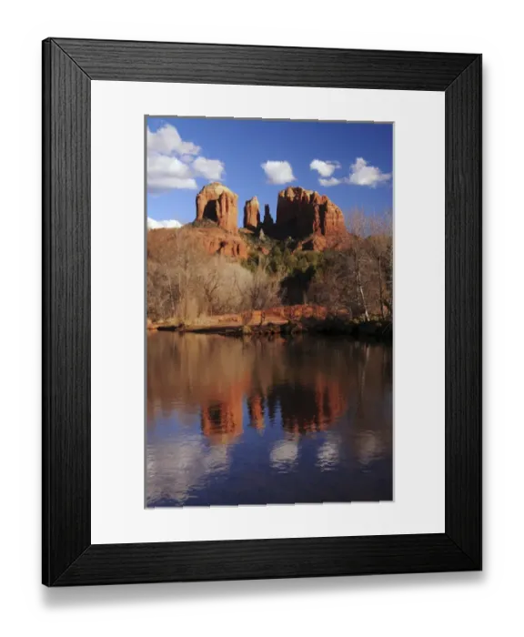 Framed Print : Cathedral Rock and Reflections at Sunset: Red Rock Crossing, Sedona, Arizona, USA Framed Print : Cathedral Rock and Reflections at Sunset: Red Rock Crossing, Sedona, Arizona, USA