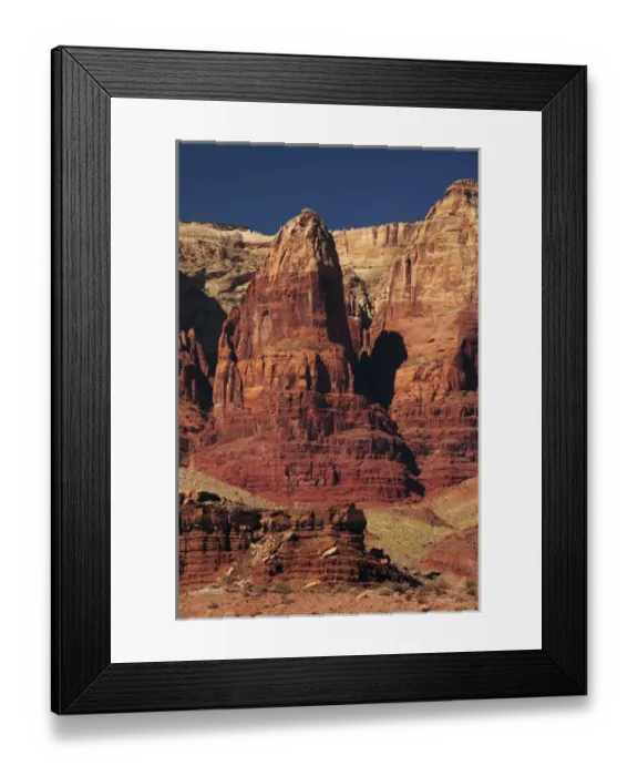 Framed Print : Vermilion Cliffs in the Morning; Lees Ferry; Arizona; USA