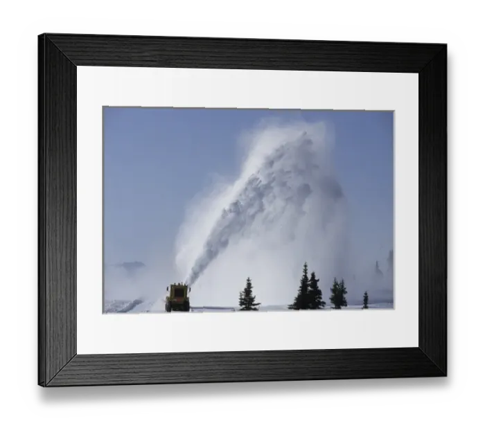 Framed Print : USA, Alaska, Snow Plow, Denali Park Road, Denali National Park
