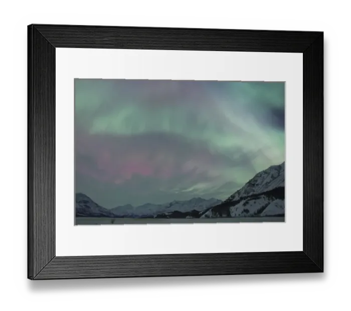 Framed Print : A vibrant display of Aurora Borealis fills the northern sky with a rainbow of colors Framed Print : A vibrant display of Aurora Borealis fills the northern sky with a rainbow of colors