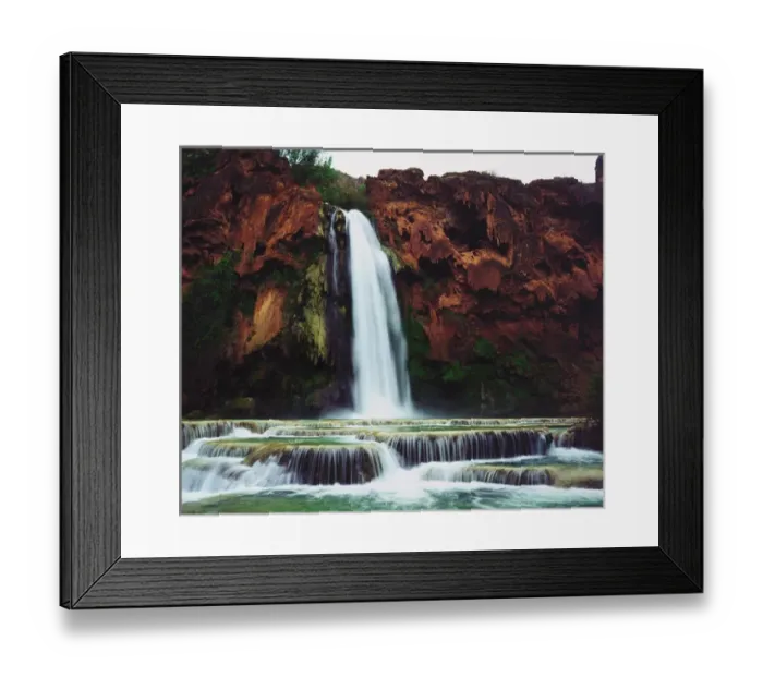 Framed Print : USA; Arizona; Havasupai Indian reservation. Havisu Falls in the Grand Canyon