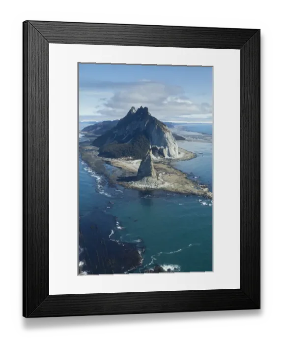 Framed Print : Gulf of Alaska, the lighthouse and rock pinnacle at Cape St. Elias on Kayak Island Framed Print : Gulf of Alaska, the lighthouse and rock pinnacle at Cape St. Elias on Kayak Island