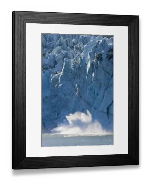 Framed Print : Harriman Fiord, Prince William Sound, Alaska, the Surprise Glacier calves into Surprise