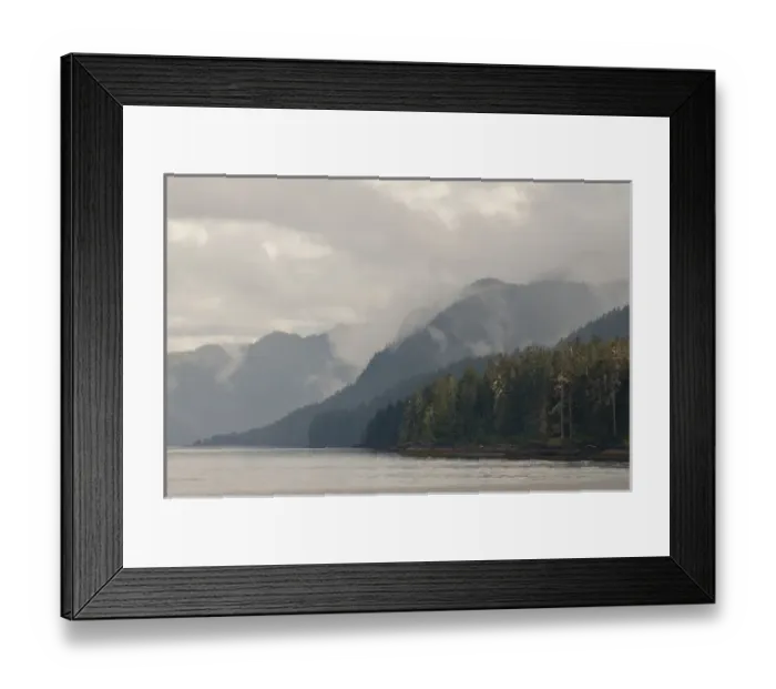 Framed Print : USA, AK, Inside Passage. Classic Inside Passage scenery, light breaks through clouds Framed Print : USA, AK, Inside Passage. Classic Inside Passage scenery, light breaks through clouds