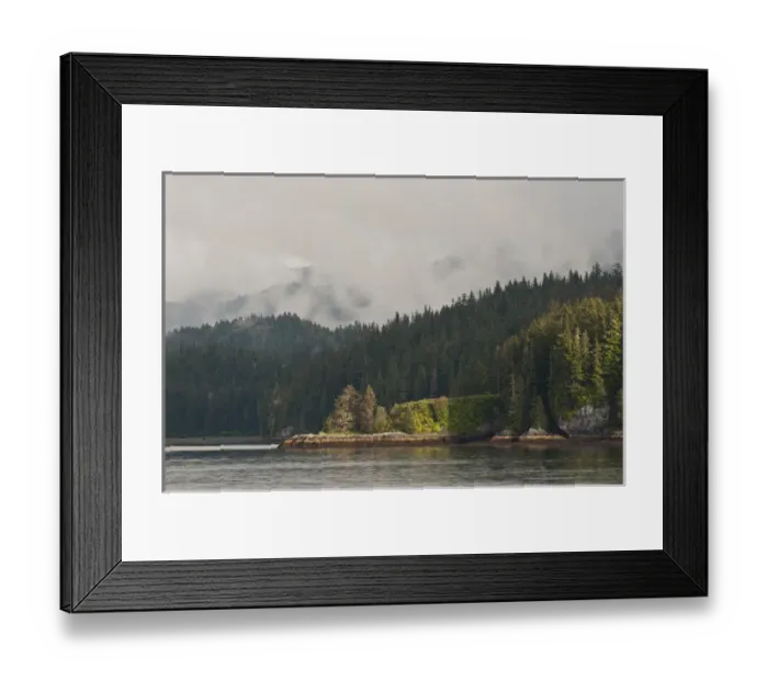 Framed Print : USA, AK, Inside Passage. Classic Inside Passage scenery, light breaks through clouds Framed Print : USA, AK, Inside Passage. Classic Inside Passage scenery, light breaks through clouds