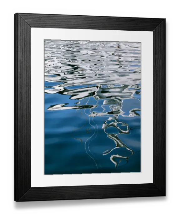 Framed Print : USA, California, San Diego, Abstract boat reflection in Americas Cup Harbor Framed Print : USA, California, San Diego, Abstract boat reflection in Americas Cup Harbor
