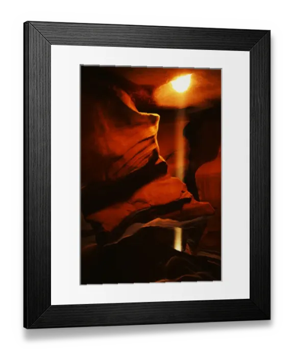 Framed Print : USA, Arizona, Page, Shaft of sunlight penetrating through antelope canyon Framed Print : USA, Arizona, Page, Shaft of sunlight penetrating through antelope canyon