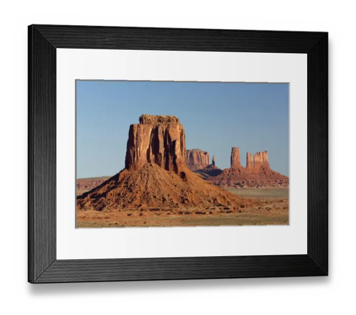 Framed Print : AZ, Monument Valley, East Mitten Butte and Castle Butte Framed Print : AZ, Monument Valley, East Mitten Butte and Castle Butte