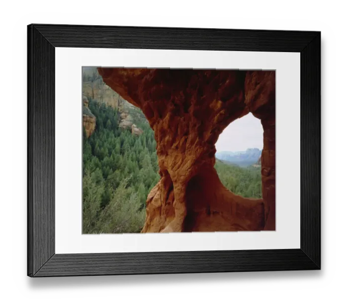Framed Print : USA; Arizona; Sedona; A natural sandstone and the backcounty of Sedona Framed Print : USA; Arizona; Sedona; A natural sandstone and the backcounty of Sedona