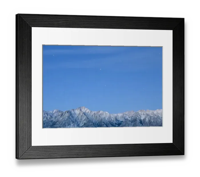 Framed Print : USA, California, Lone Pine. Venus and Saturn seen over Lone Pine Peak and Mount Whitney Framed Print : USA, California, Lone Pine. Venus and Saturn seen over Lone Pine Peak and Mount Whitney