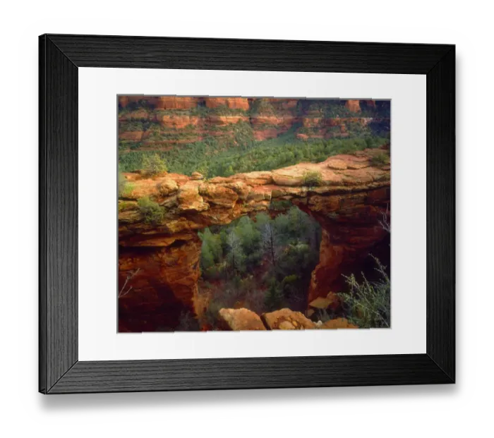 Framed Print : USA; Arizona; Sedona, A natural sandstone bridge Framed Print : USA; Arizona; Sedona, A natural sandstone bridge