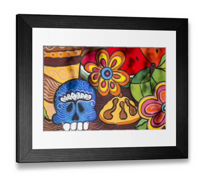 Framed Print : USA, Arizona, Phoenix, Desert Botanical Garden. Colorful mural details. Credit as Framed Print : USA, Arizona, Phoenix, Desert Botanical Garden. Colorful mural details. Credit as