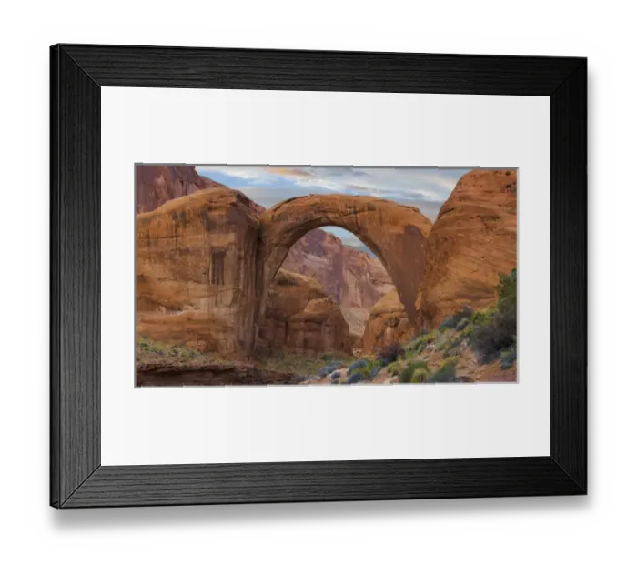 Framed Print : USA, Arizona. Rainbow Bridge arch in Glen Canyon National Recreation Area. Credit as