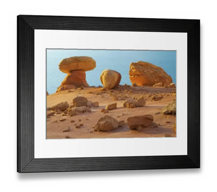 Framed Print : USA, Arizona, Lake Powell. Rock formations at Padre Bay Framed Print : USA, Arizona, Lake Powell. Rock formations at Padre Bay