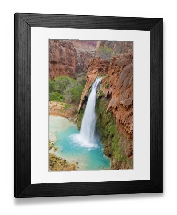 Framed Print : Havasu Falls on the Havasupai Reservation in Arizona, USA Framed Print : Havasu Falls on the Havasupai Reservation in Arizona, USA