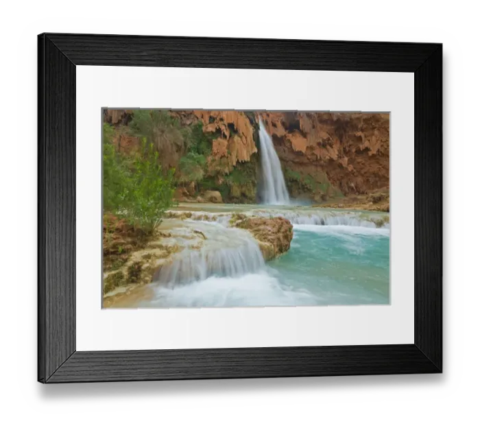 Framed Print : Havasu Falls on the Havasupai Reservation in Arizona, USA