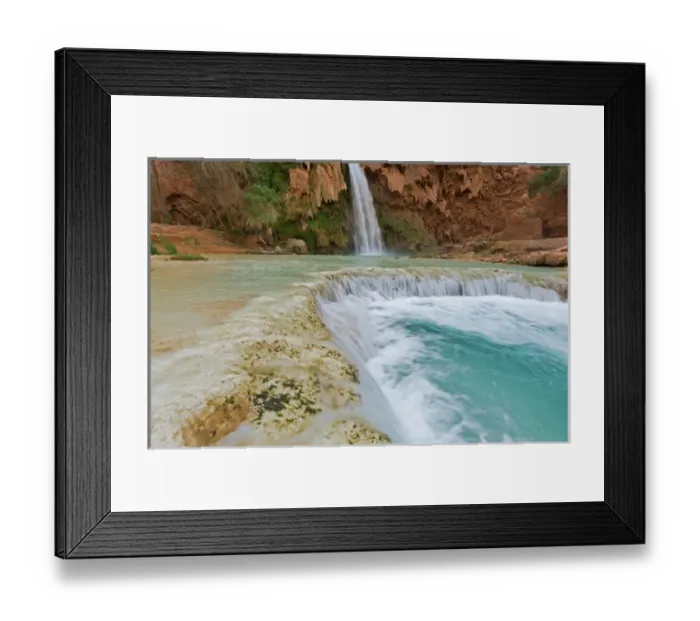 Framed Print : Havasu Falls on the Havasupai Reservation in Arizona, USA