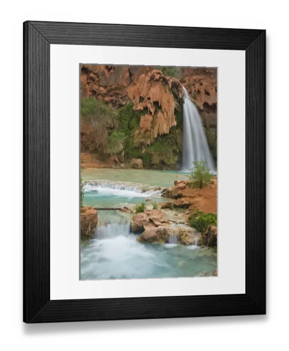 Framed Print : Havasu Falls on the Havasupai Reservation in Arizona, USA