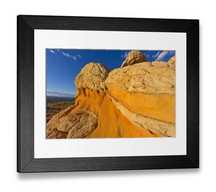 Framed Print : Sandstone formations at the White Pocket in the Vermillion Cliffs National Monument
