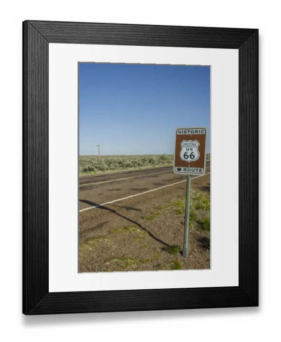 Framed Print : Historic Old Route 66 passed through Petrified Forest National Park, AZ Framed Print : Historic Old Route 66 passed through Petrified Forest National Park, AZ