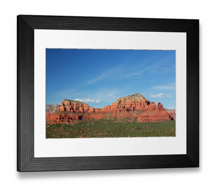 Framed Print : AZ, Sedona, Red Rock Country, Twin Buttes and The Nuns