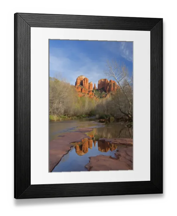 Framed Print : AZ, Arizona, Sedona, Crescent Moon Recreation Area, Red Rock Crossing; Cathedral Rock Framed Print : AZ, Arizona, Sedona, Crescent Moon Recreation Area, Red Rock Crossing; Cathedral Rock