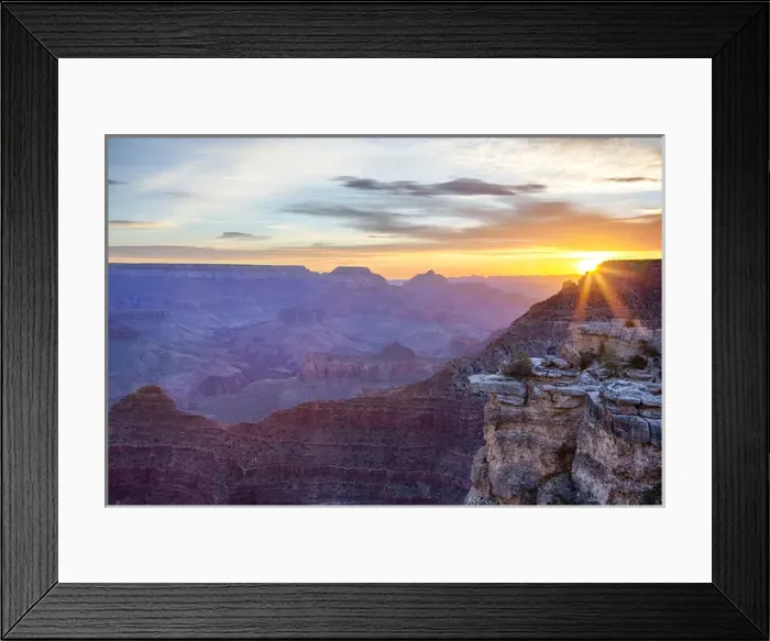 Framed Print : Arizona, Grand Canyon National Park, South Rim, Mather Point, Sunrise