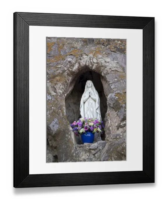 Framed Print : USA, Arizona. Statue of the Virgin Mary at Mission San Xavier del Bac, a historic Framed Print : USA, Arizona. Statue of the Virgin Mary at Mission San Xavier del Bac, a historic