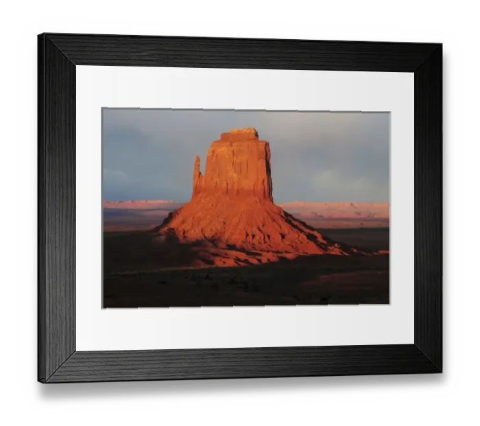 Framed Print : East Mitten at Sunset; Monument Valley; Arizona; USA