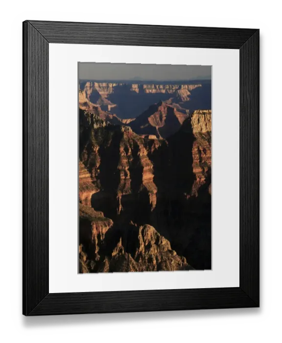 Framed Print : Sunset from Bright Angel Point; North Rim, Grand Canyon National Park; Arizona; USA