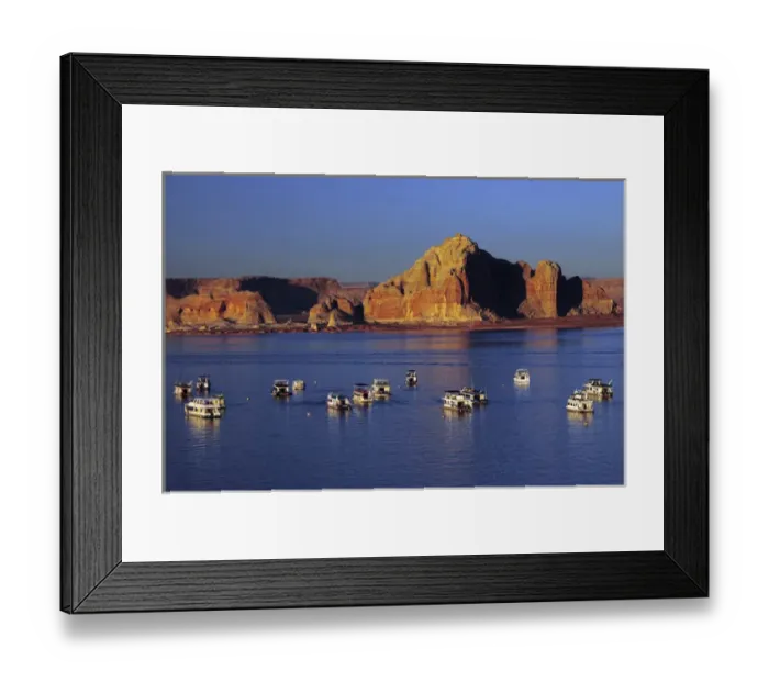 Framed Print : Sunset at Wahweap Marina; Glen Canyon National Recreation Area; Lake Powell; Page; Arizona Framed Print : Sunset at Wahweap Marina; Glen Canyon National Recreation Area; Lake Powell; Page; Arizona